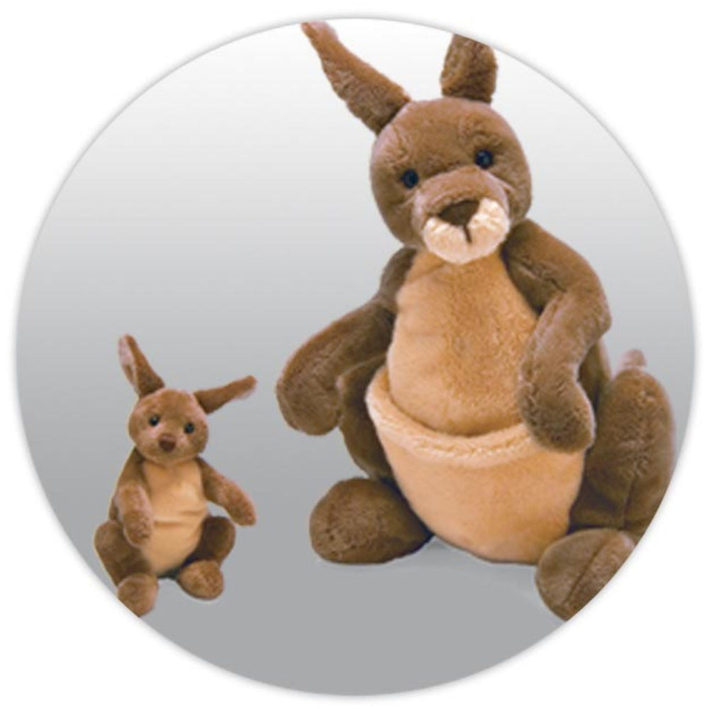 GUND Jirra kangaroo with removable joey pouch – safe soft companion for imaginative play.