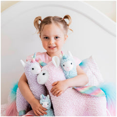 GUND Sugar Plum Llamacorn plush with embroidered smile and lashes for a friendly look