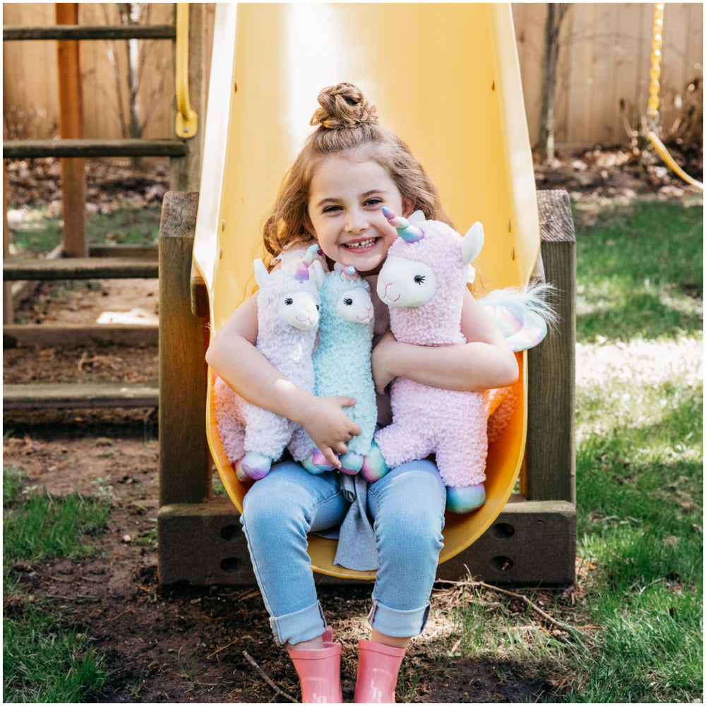 GUND Cotton Candy Llamacorn plush is surface-washable for quick cleanup