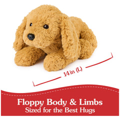 GUND Muttsy left paw with red heart stitch signaling Forever Friends connection