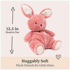 GUND Oh So Snuggly Bunny embroidered face provides safe, friendly interaction.