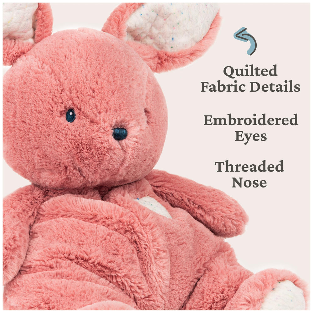 GUND Oh So Snuggly Bunny tactile quilting invites texture exploration for babies.