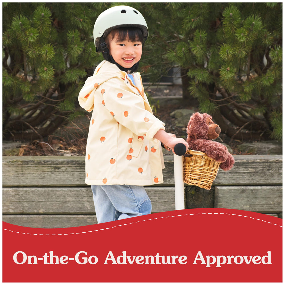 Philbin's curious face invites adventures and imaginative play.
