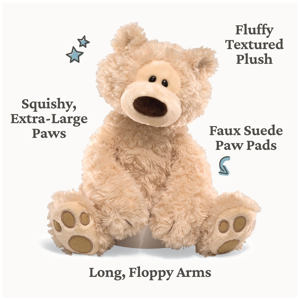 GUND Philbin teddy bear with curious expression and soft, premium materials.