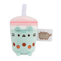 GUND Pusheen boba tea plush cup adds kawaii desk decor and cuddle value.