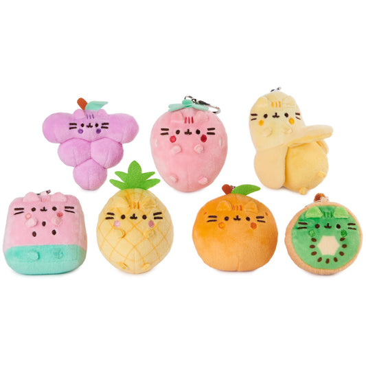 GUND Pusheen fruit surprise watermelon plush, a soft mini collectible ideal for desk decor and gifting.