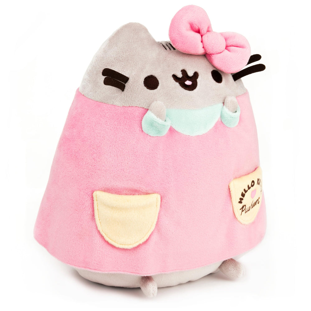 GUND Pusheen Hello Kitty plush bow close up highlighting the accessory