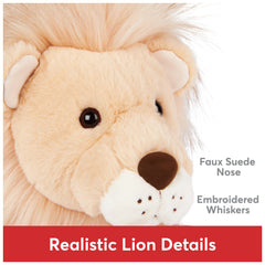 Regis Lion's face with warm eyes invites gentle storytelling and comfort.
