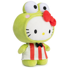 GUND Sanrio Hello Kitty Keroppi plush back view with embroidered features for durability.