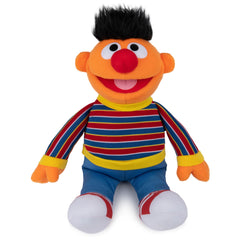 GUND Sesame Street Ernie plush in striped shirt and blue pants, soft and cuddly.