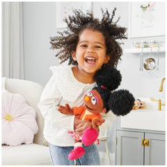 GUND Gabrielle afro-puffs hair detail adds tactile charm during dress-up.