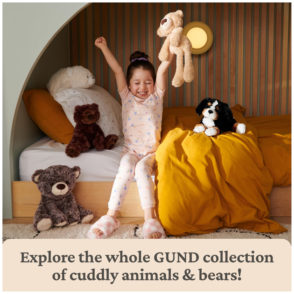 GUND Toast Bulldog plush safe for kids and family use