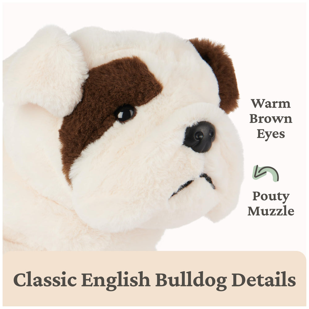 GUND Toast Bulldog plush wrinkles and chestnut spots on soft fur