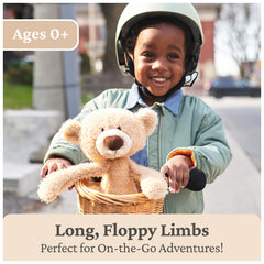 GUND Toothpick 15” Teddy Bear floppy limbs for playful cuddling.
