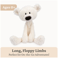 GUND Toothpick Bear with dark brown corduroy nose detail.