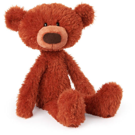 GUND Toothpick Pumpkin Pie bear full view, ideal cuddle buddy for ages 1 and up.