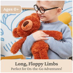 GUND Toothpick Pumpkin Pie bear plush texture close-up for premium feel.