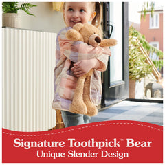 GUND Toothpick bear with red heart stitch on left paw for connection