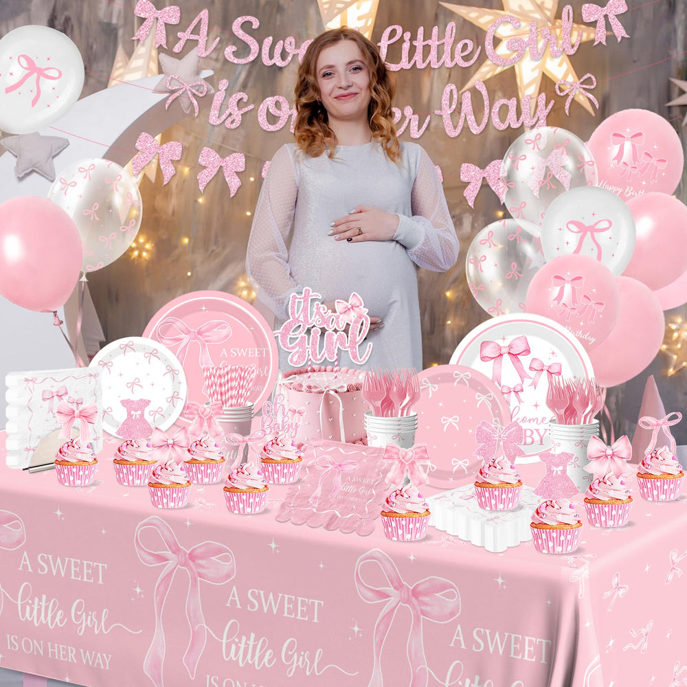 Gupesxu pink bow banner welcomes guests with romance and charm