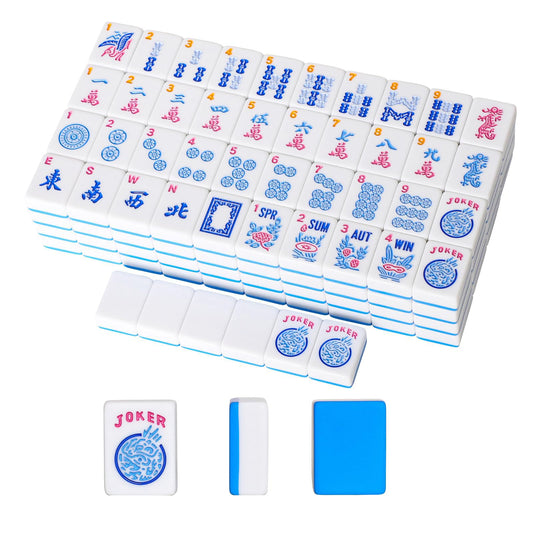 GUSTARIA American Mahjong tiles 1.2-inch close-up with clear engravings.
