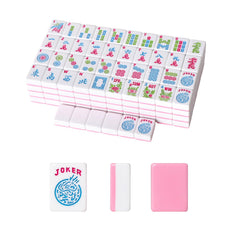 GUSTARIA American Mahjong tiles 1.2-inch pink set for compact play