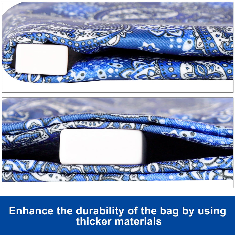 GUSTARIA case closure with extended zipper for easy tile retrieval