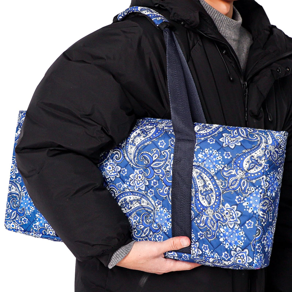 GUSTARIA blue-print design adds visual appeal to a practical travel case.
