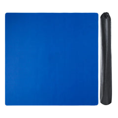 GUSTARIA large mahjong mat blue flatlay with slip-resistant surface.