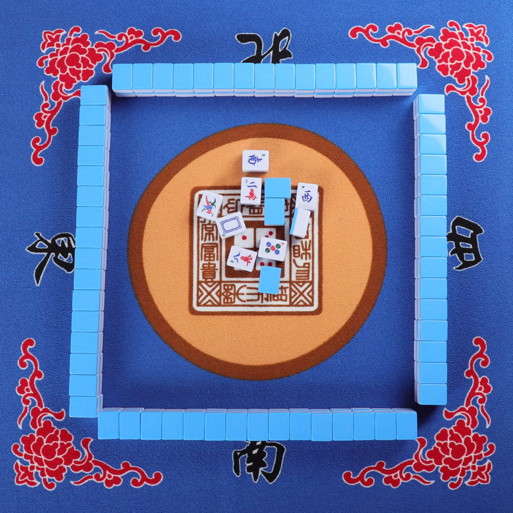 GUSTARIA Mahjong Mat fiber top provides durable, smooth play surface.
