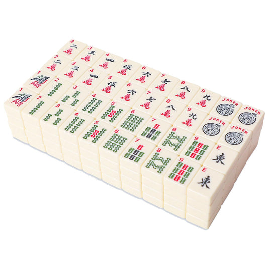 GUSTARIA mahjong tiles engraved with English letters for quick tile identification.