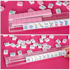 GUSTARIA scratch-resistant Mahjong tiles made of melamine in pink finish