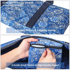 GUSTARIA lightweight shoulder strap enables comfortable carrying to parties.