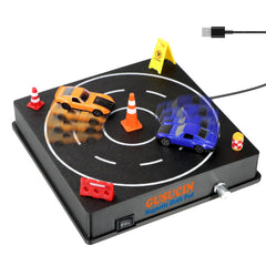 GUSUCIN magnetic drift pad on track with 1:64 cars for smooth drifting.