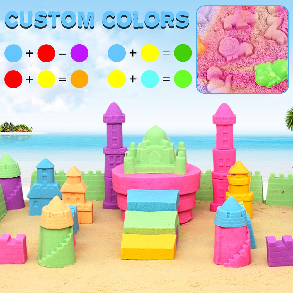 Guuozzli Play Sand zipper bag packaging keeps colors organized.