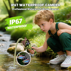GWYUI IP67 waterproof lens enables underwater observation for kids.