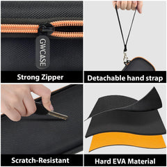 GWCASE detachable hand strap for convenient one-handed transport