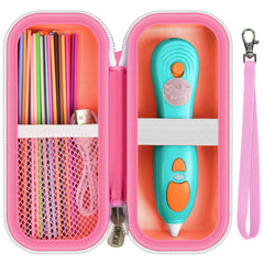 GWCASE Start+ Essentials pink case with pen, ready for travel and protection.