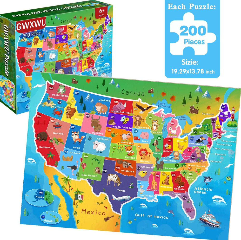 GWXWU detailed US map illustrations spark geographic curiosity during play.