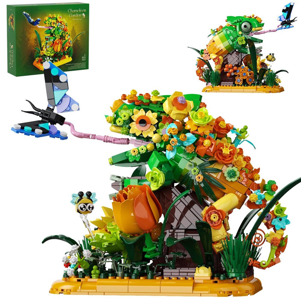 GXJTYYBS chameleon garden bonsai model for a stylish desk display