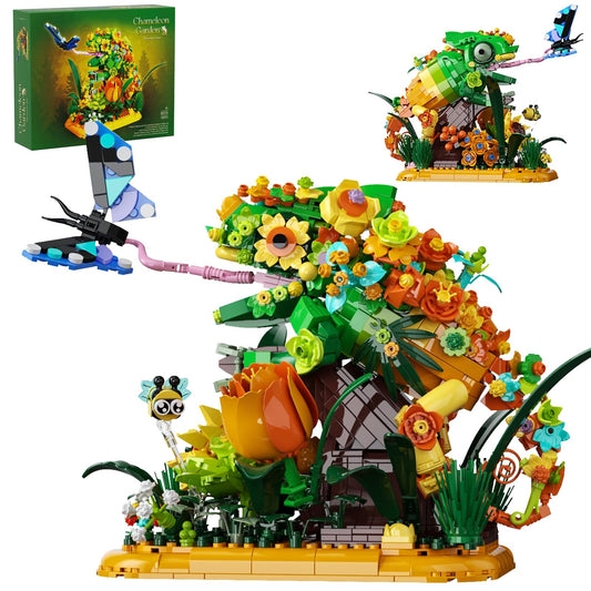 GXJTYYBS chameleon garden bonsai model for a stylish desk display