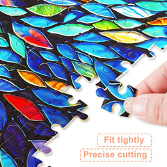 Gyadiex Tree of Life puzzle displays stained glass-inspired art for daily inspiration.