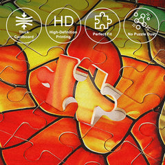 Gyadiex puzzle pieces are precisely cut for a snug, smooth fit.