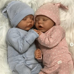 GYCV twins 18-inch newborn dolls front view for imaginative play and hugs