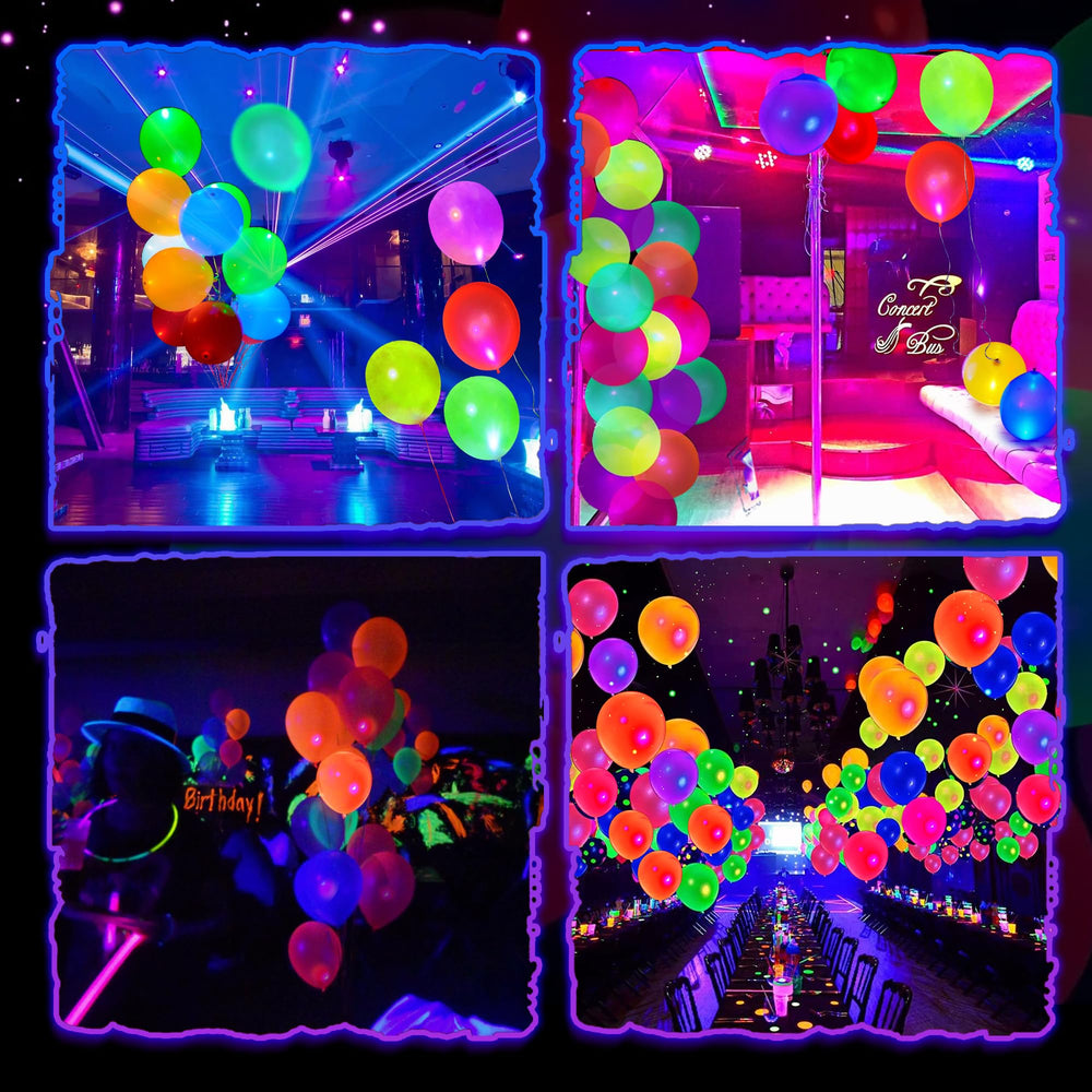 GYIPFIPA party ambience glow with neon balloons and LEDs