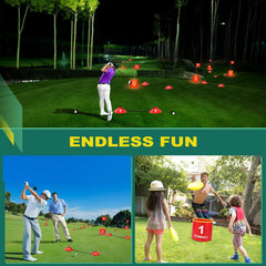 GYMMALL Golf Yard Bucket Game bucket-hole closeup shows durable design