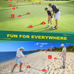 GYMMALL Golf Yard Bucket Game flags highlight scoring cues for easy rounds.
