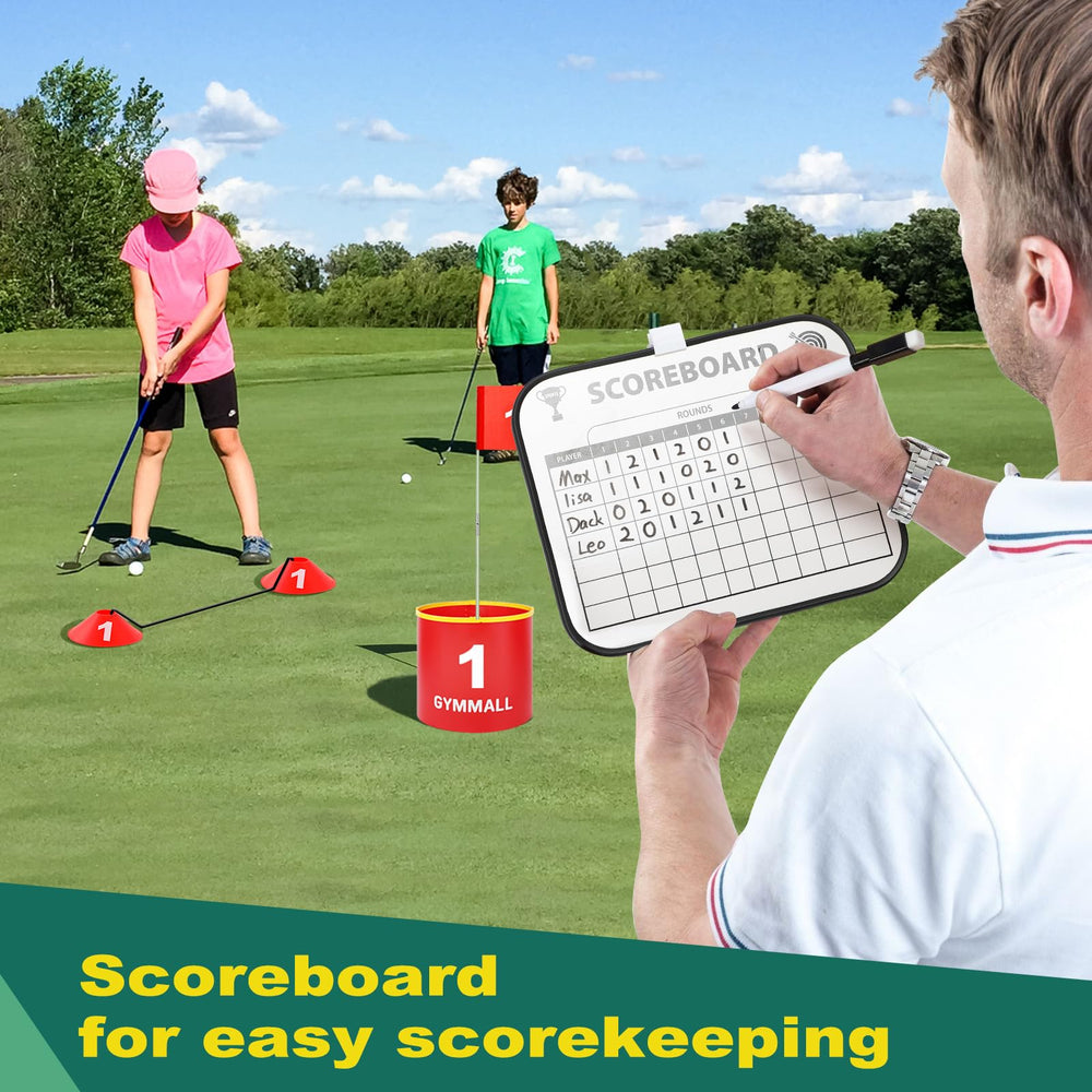 GYMMALL Golf Yard Bucket Game flying disc adds versatile play moments.