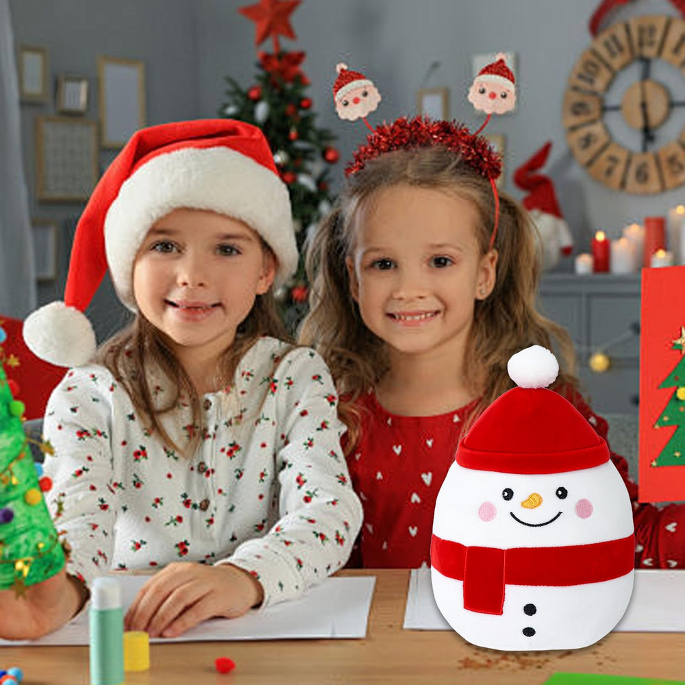 GYNAKJ Snowman Plush decor on living room shelf