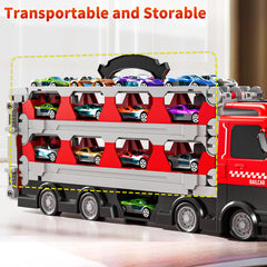 GYYCKTD foldable truck design includes storage for cars after play.