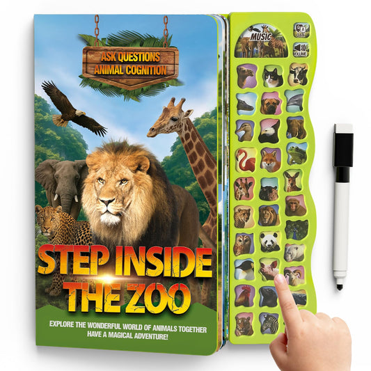 Gzsbaby Listen & Learn book cover with vibrant animal illustrations for quick recognition.